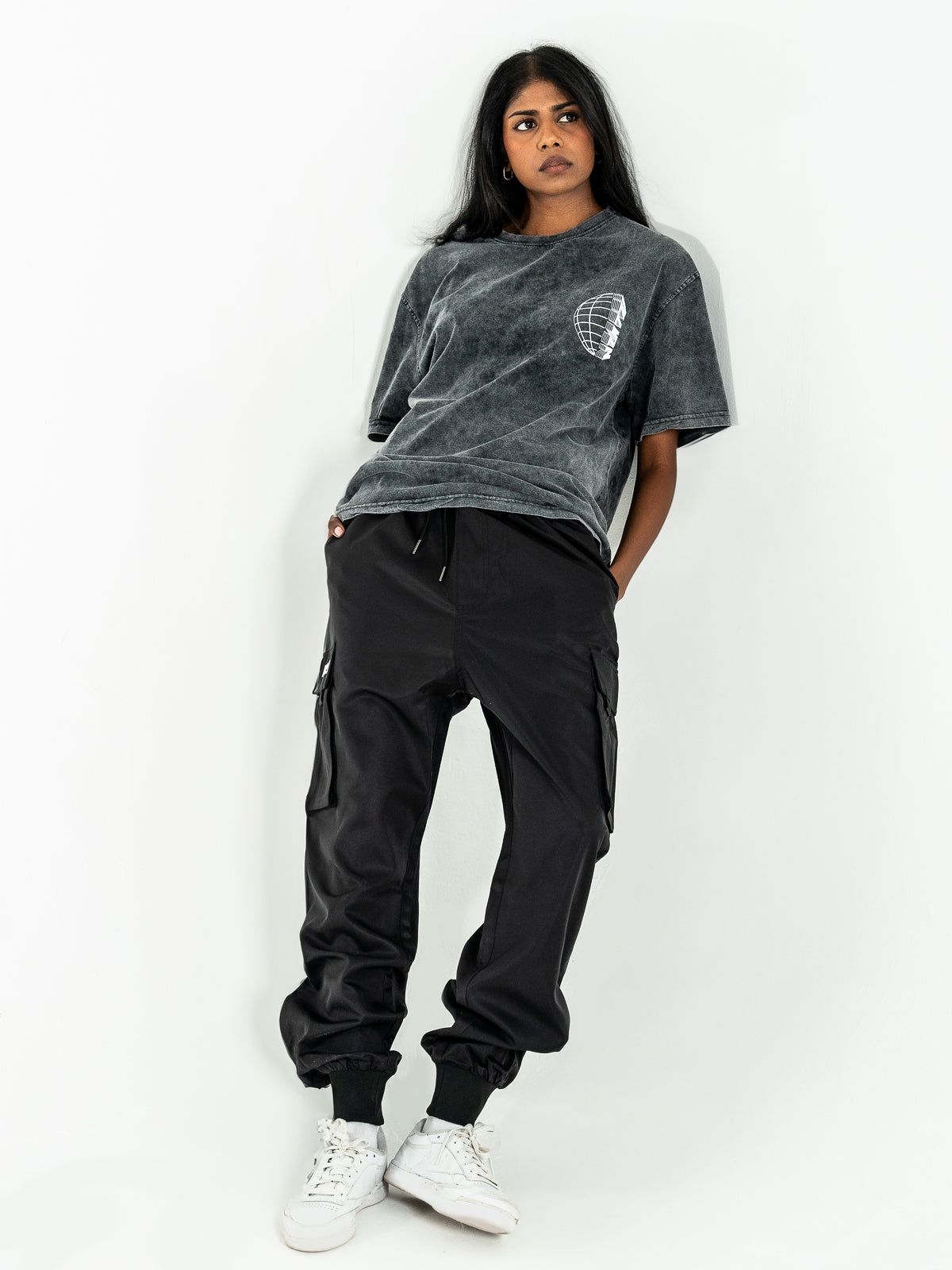 Grey Acid Wash Tiger T-Shirt