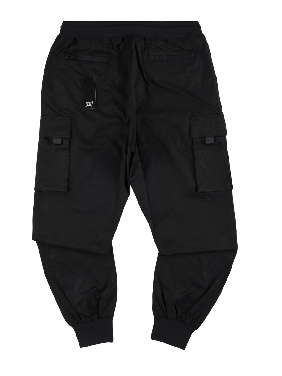 Strapless Cargo Joggers – Black
