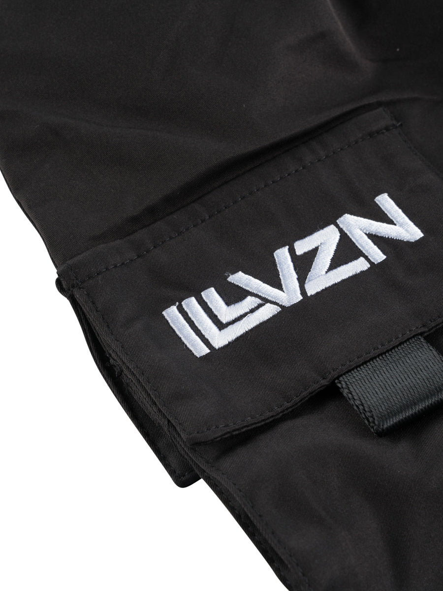 Strapless Cargo Joggers – Black