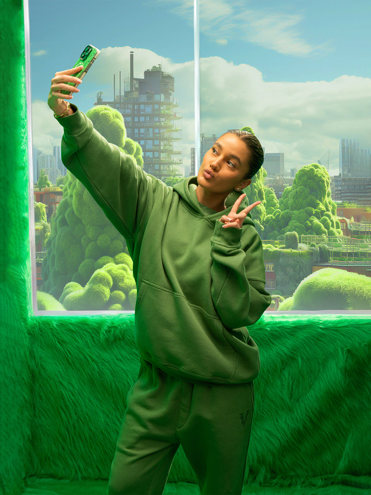 STAPLD Hoodie. Pistachio