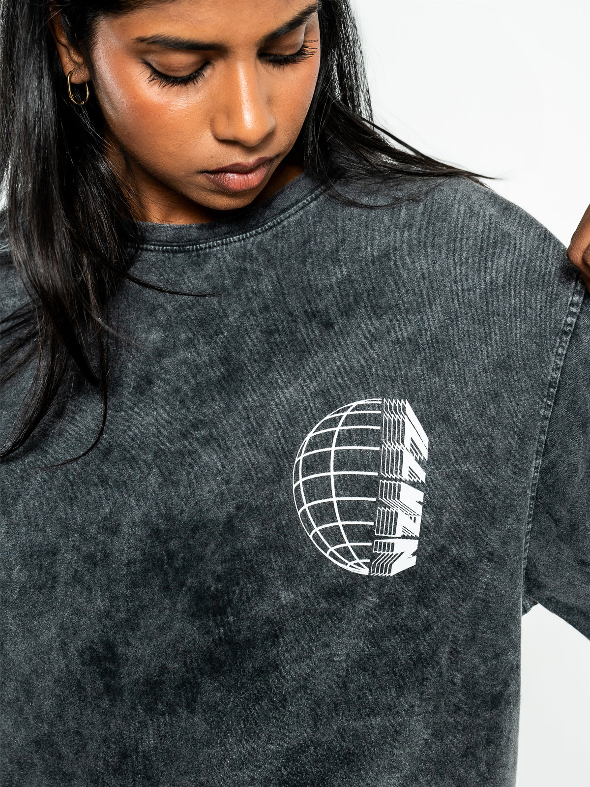 Grey Acid Wash Tiger T-Shirt