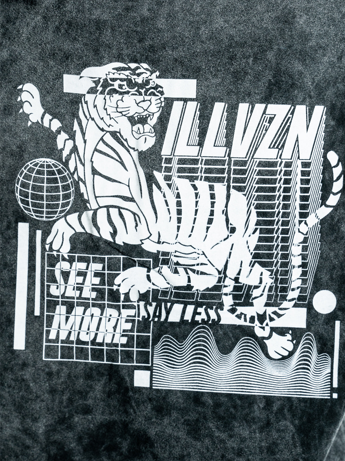 Grey Acid Wash Tiger T-Shirt