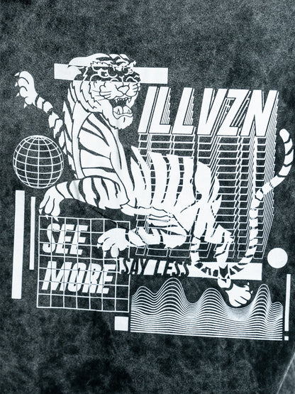 Grey Acid Wash Tiger T-Shirt