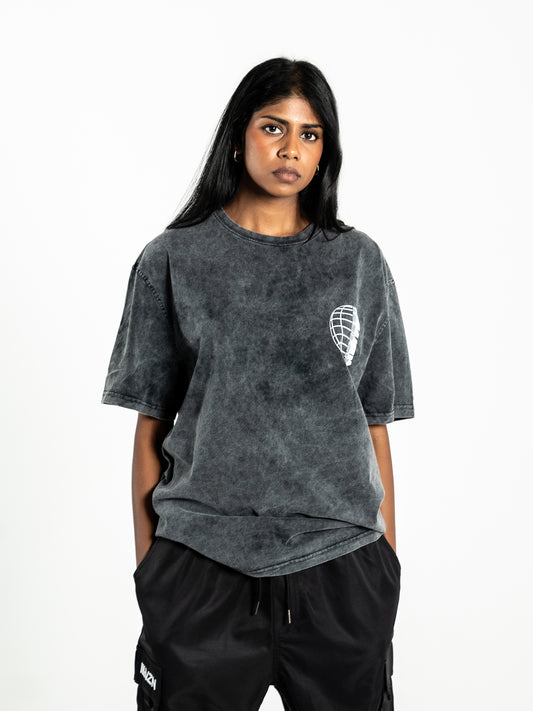 Grey Acid Wash Tiger T-Shirt