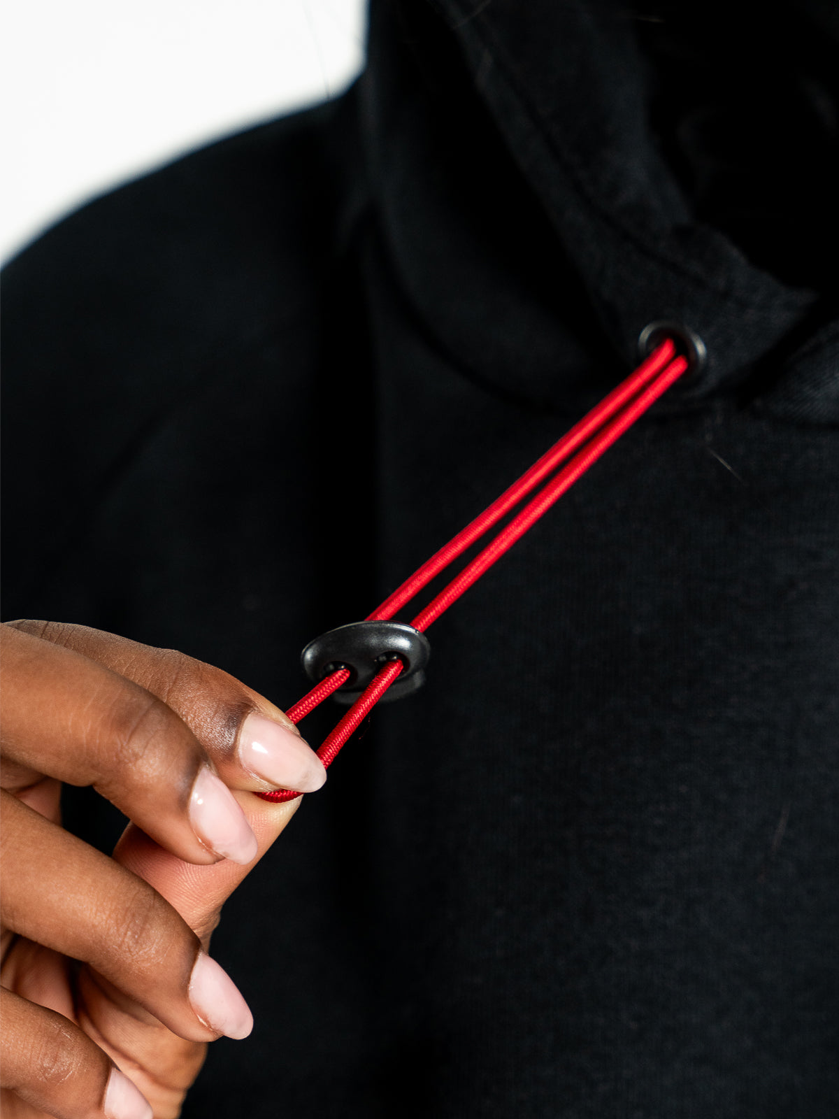 No Face Hoodie -Black & Red