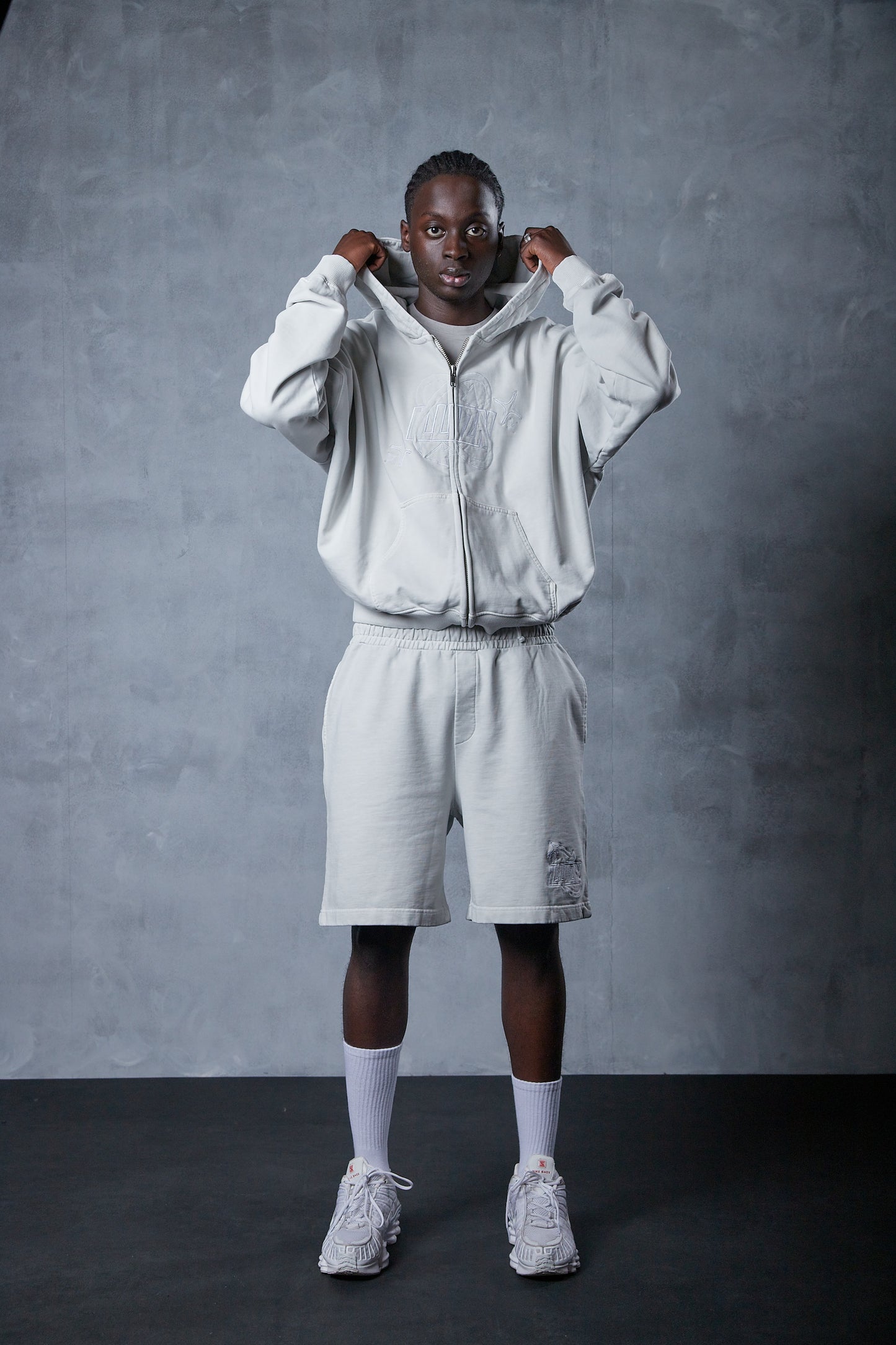 SS HOODIE | WASHED GREY