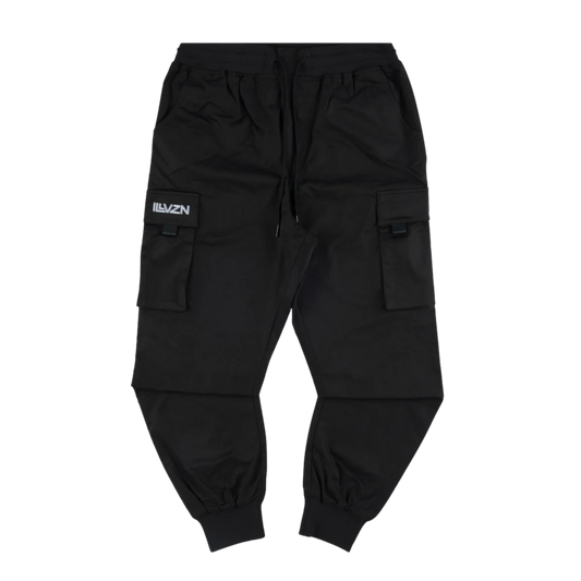 Strapless Cargo Joggers – Black