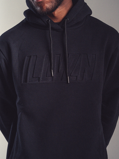 Debossed Hoodie - Black