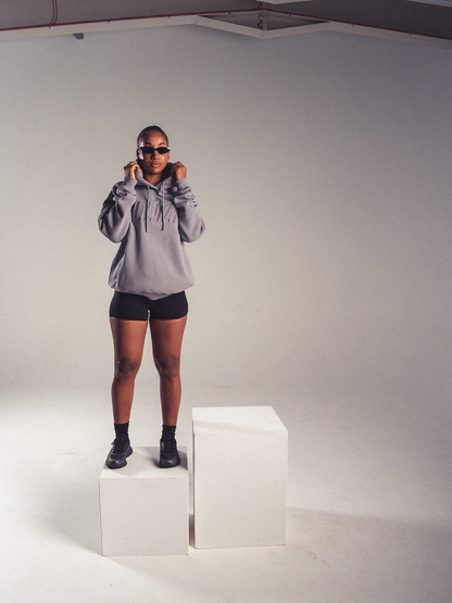 Debossed Hoodie - Grey