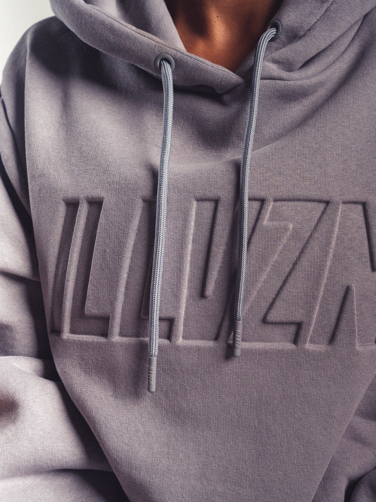 Debossed Hoodie - Grey