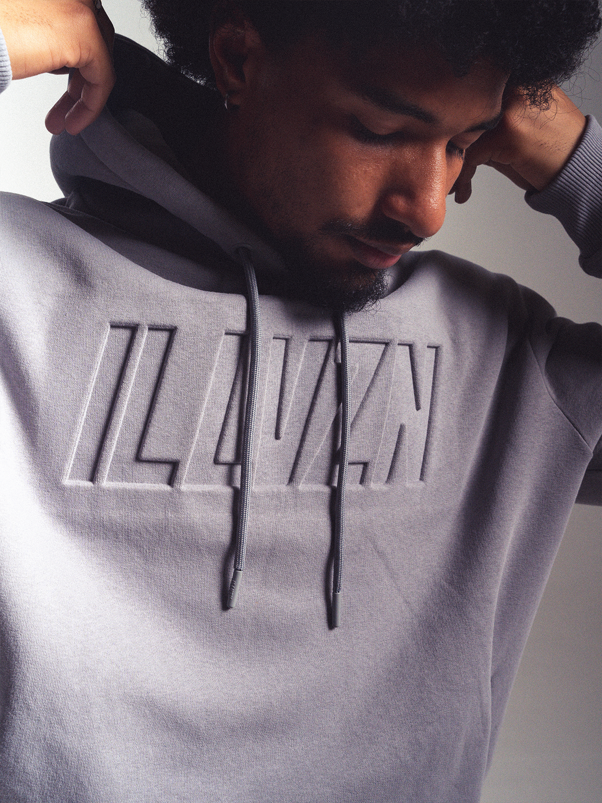 Debossed Hoodie - Grey
