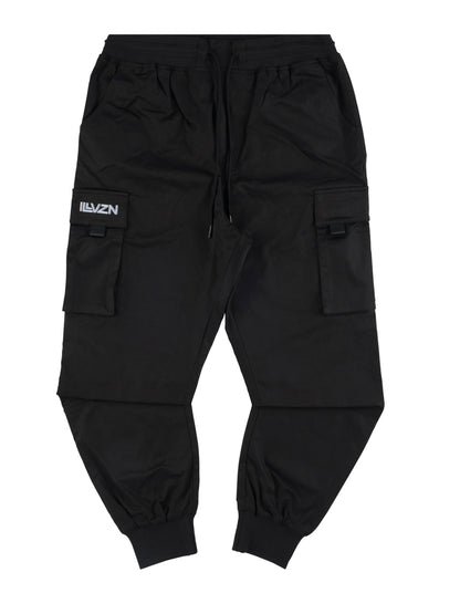 Strapless Cargo Joggers – Black