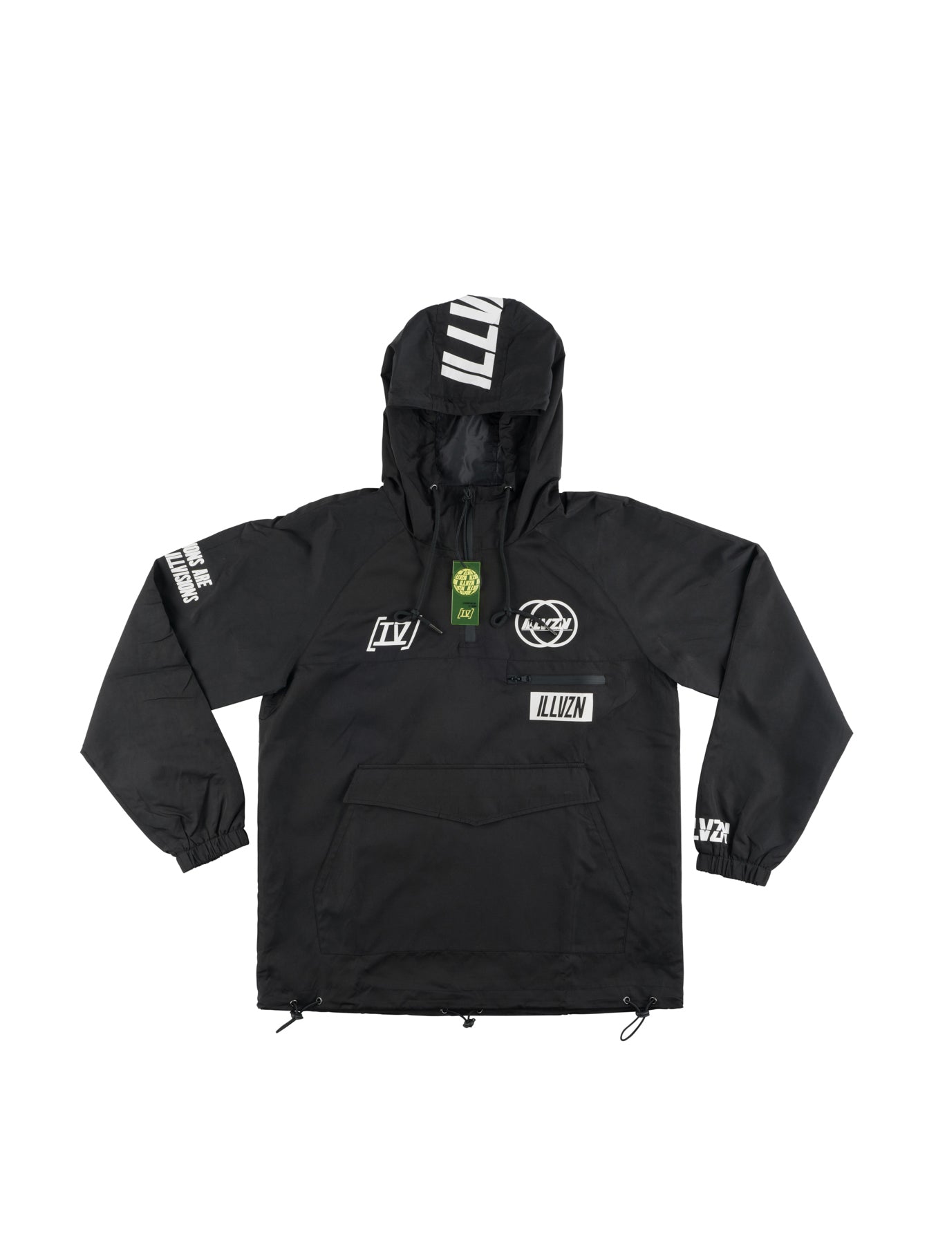 ILLVZN BLACK WINDBREAKER