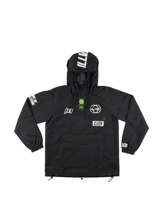 ILLVZN BLACK WINDBREAKER