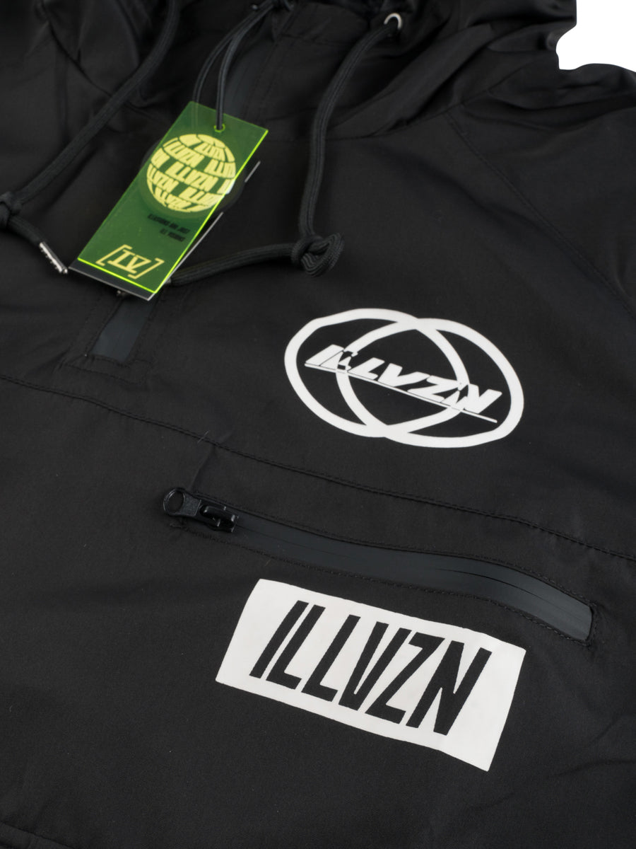 ILLVZN BLACK WINDBREAKER