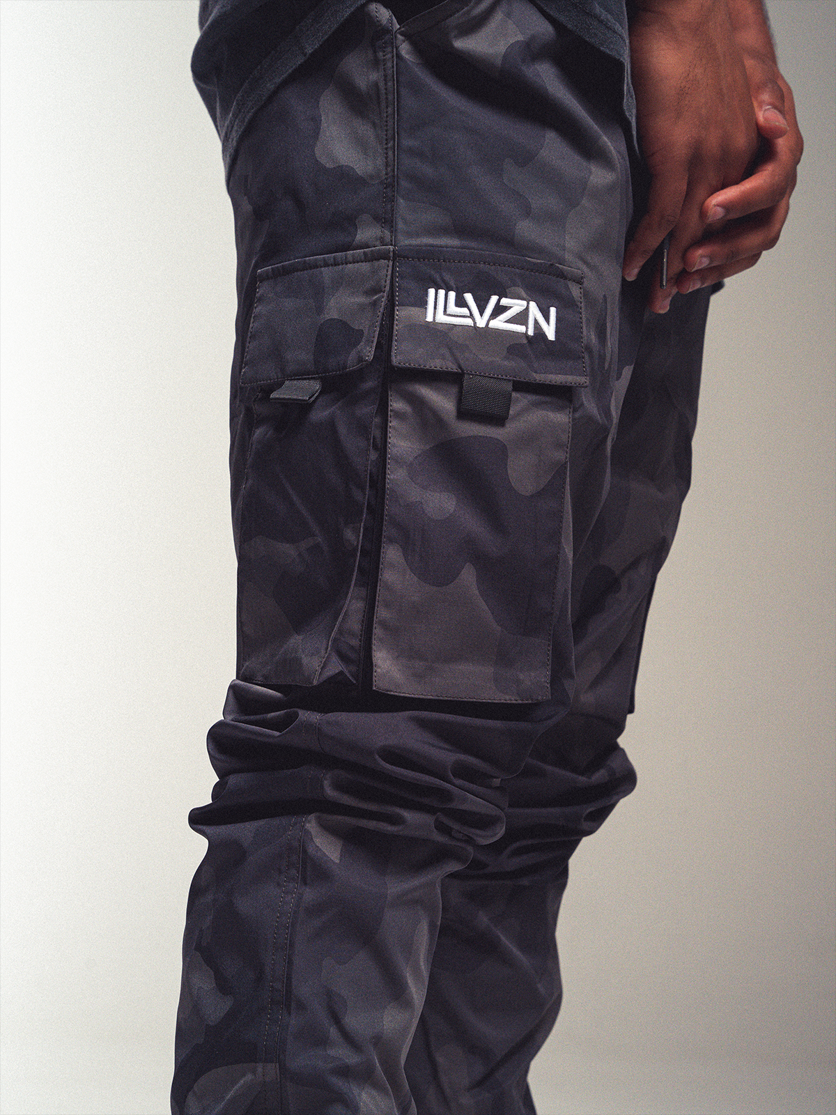 Strapless Cargo Joggers - Deep Grey Camo